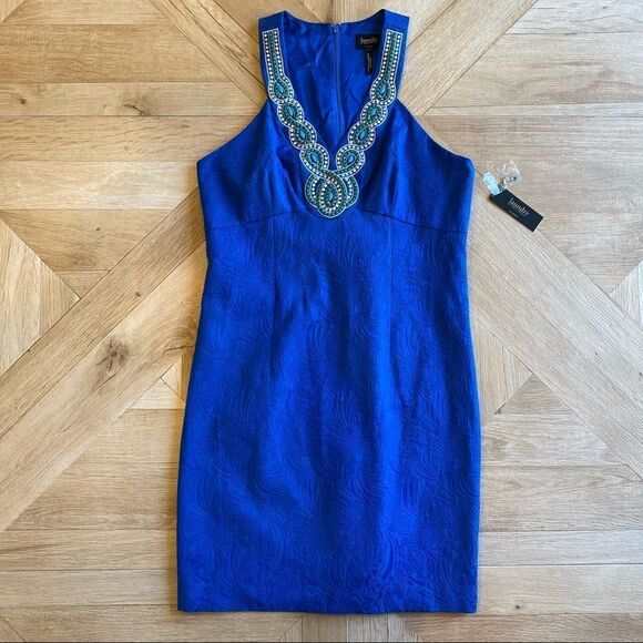 NWT!  Laundry sleeveless Tide Pool blue dress 14 - Picture 2 of 11